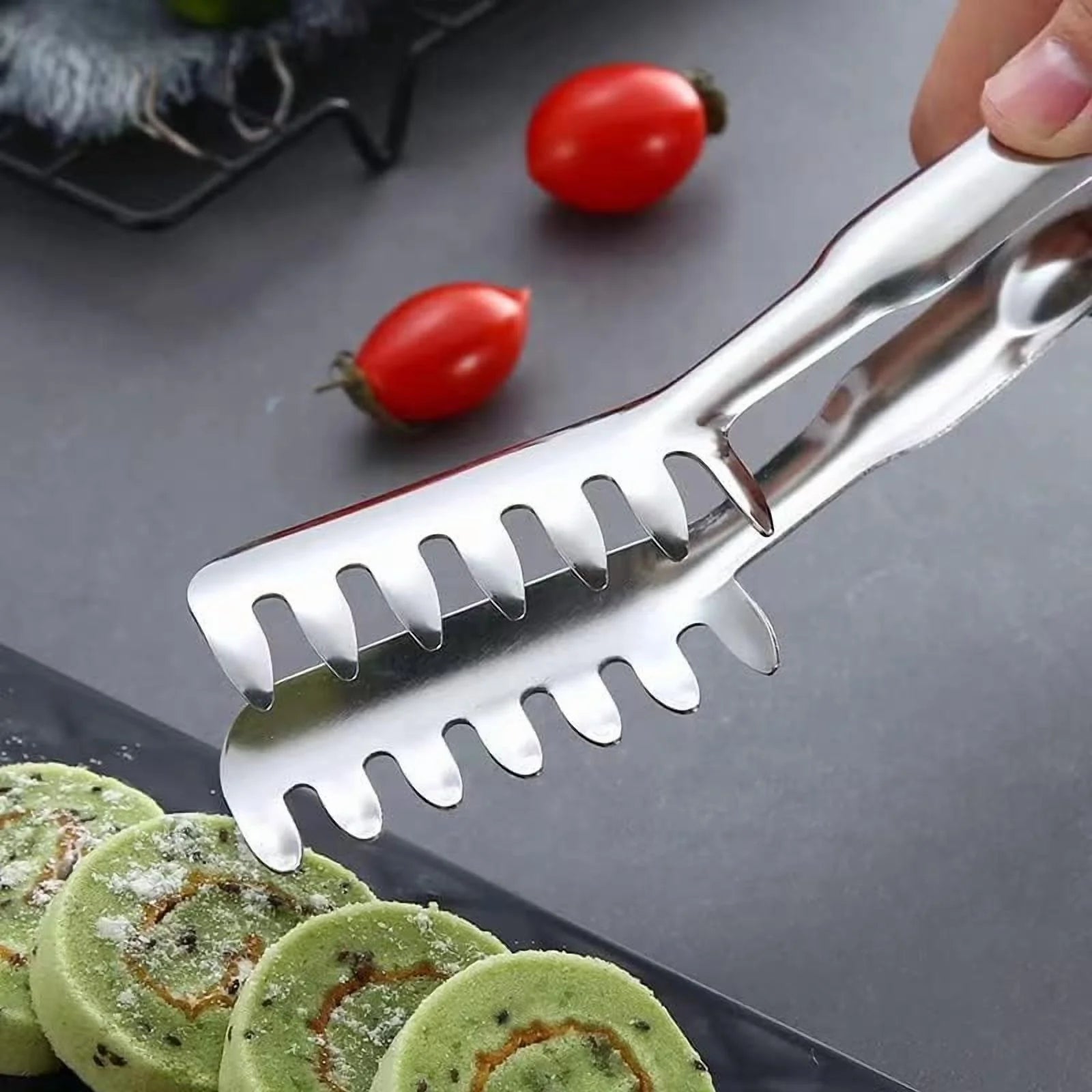 2-Piece Spaghetti Set Stainless Steel Pasta& Tongs Heat Resistant 12 Inch – Durable Stainless Steel Construction for Simple Storage and Daily Tasks