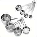 Stainless Steel Measuring Spoons and Measuring Cups Kitchen Tools for Drying and Liquid Ingredients Cooking and Baking Categories Measuring Spoons Measuring Cups Scale Bowls – Durable Stainless Steel Construction for Simple Storage and Daily Tasks