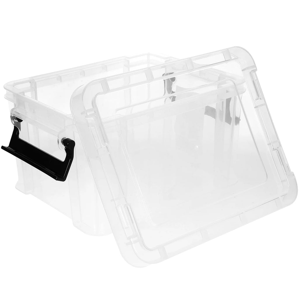 Transparent Dust-proof and Moisture-proof Household Storage Box with Lid Makeup – Secure Lid Design for Simple Storage and Daily Tasks