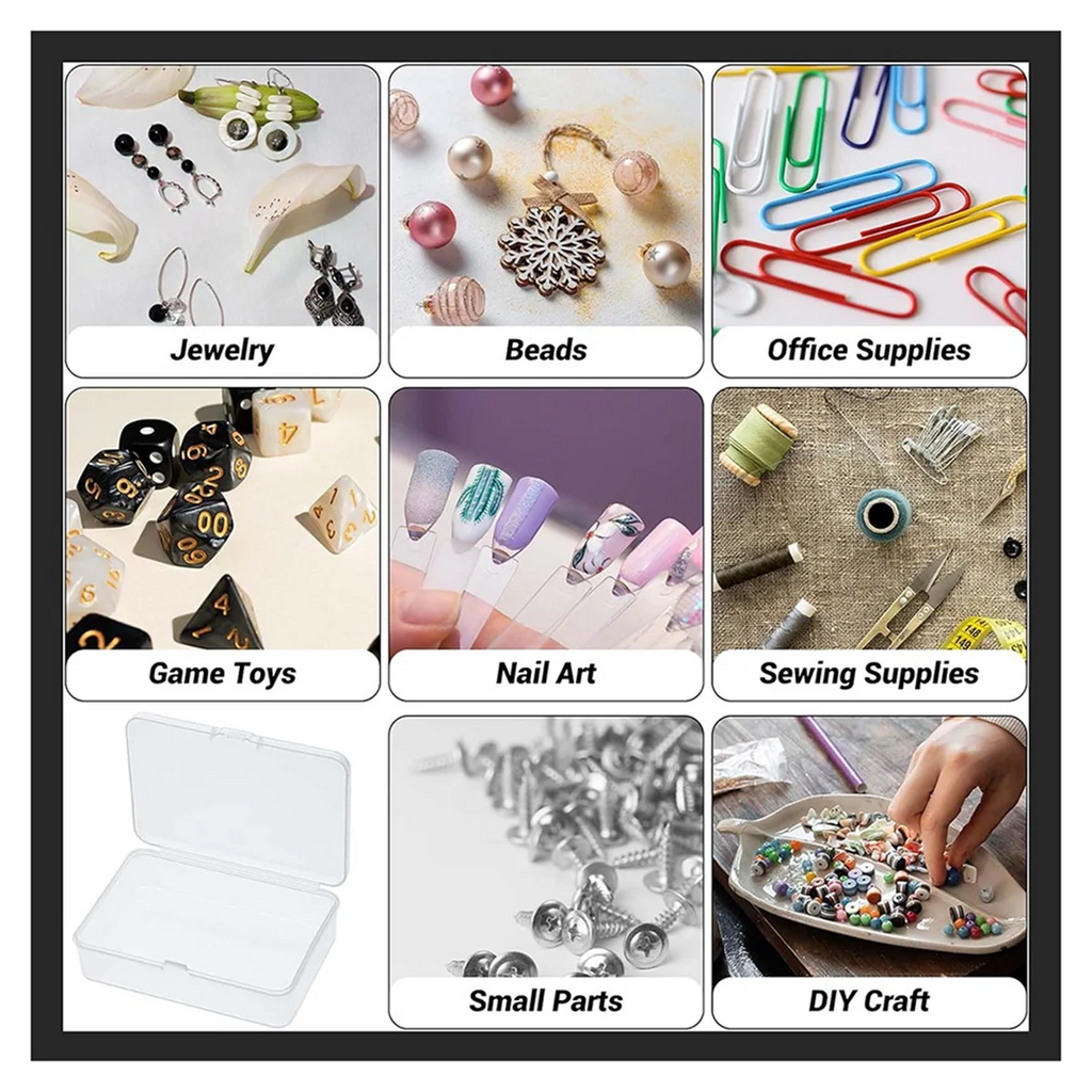 20Pcs Mini Plastic Storage Containers Box with Lid for Collecting Small Items Beads Jewelry Cards Crafts – Secure Lid Design for Simple Storage and Daily Tasks