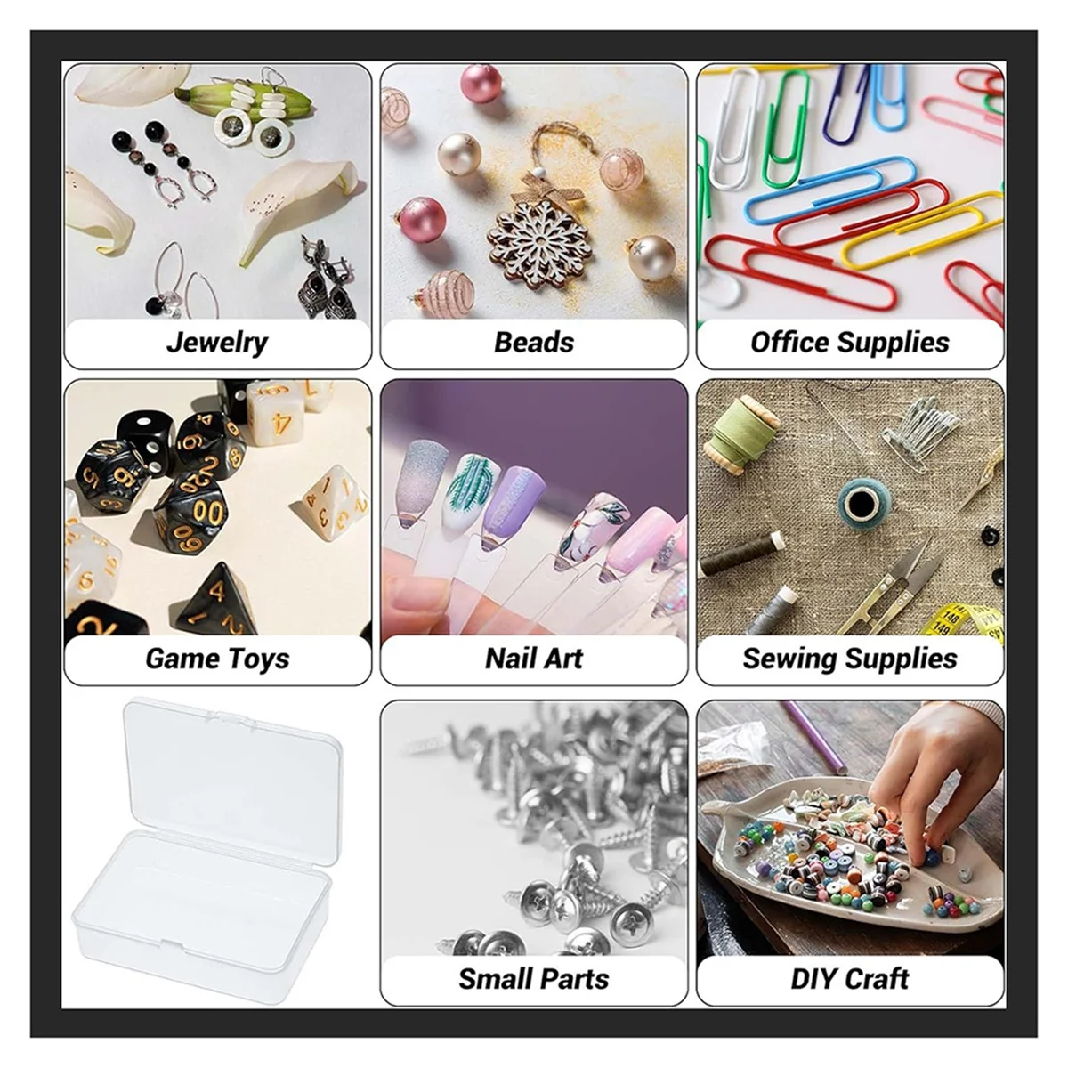 20Pcs Mini Plastic Storage Containers Box with Lid for Collecting Small Items Beads Jewelry Cards Crafts – Secure Lid Design for Simple Storage and Daily Tasks