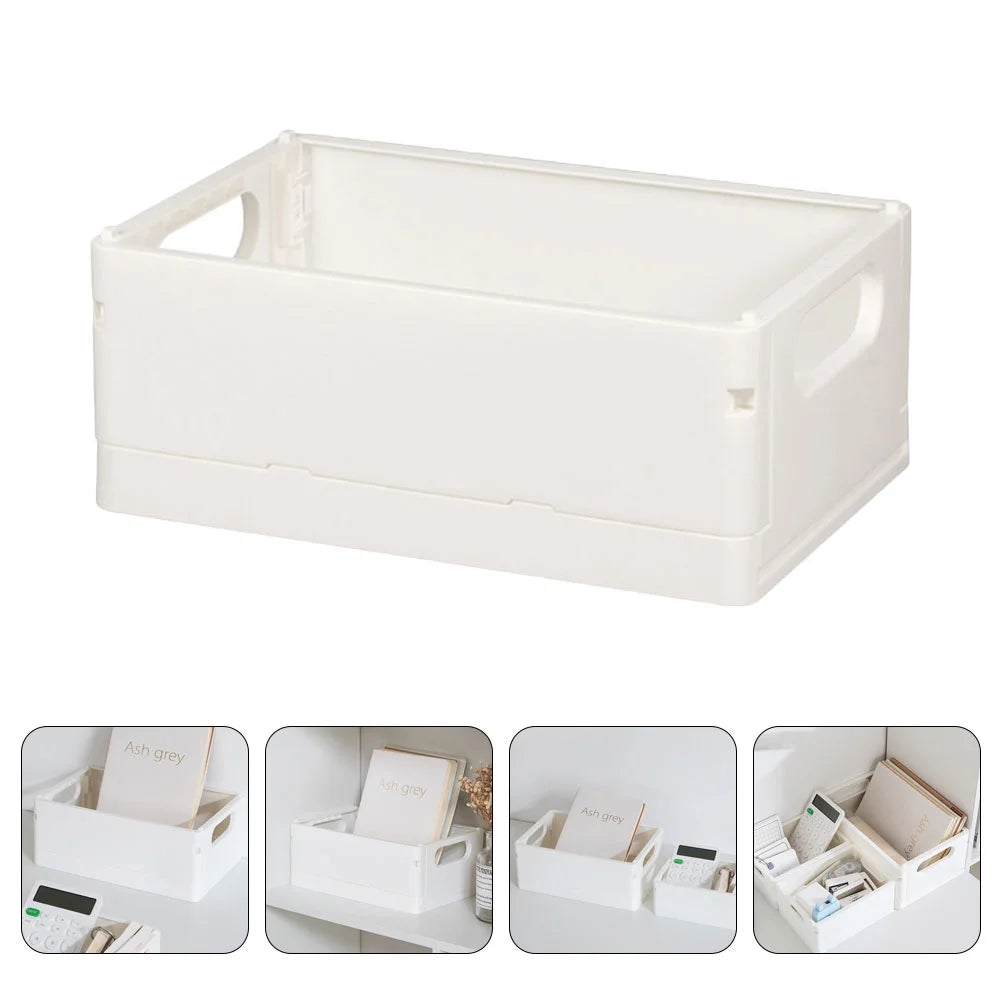 3pcsStorage Basket Collapsible Box Desktop Organizer Multi-purpose Storage Organizer – Foldable Space-Saving Design for Simple Storage and Daily Tasks