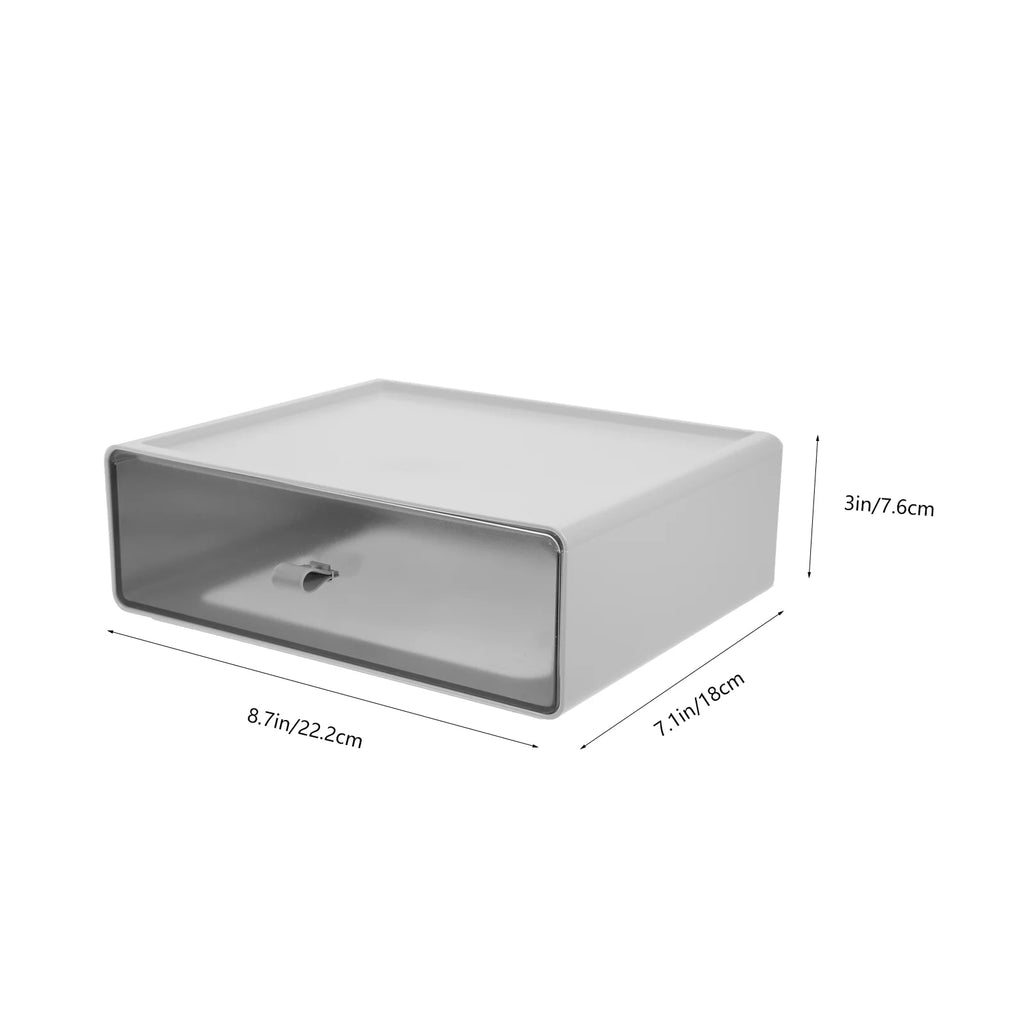 Storage Boxes for Shelves Drawer Stackable Desk Organizer – Multiroom Organization Format for Simple Storage and Daily Tasks