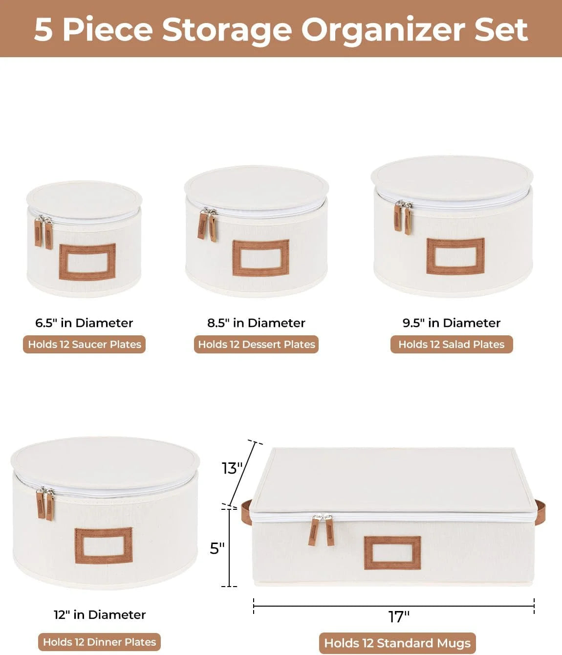 China Storage Containers 5 Pack Beige – Convenient Multi-Piece Set for Simple Storage and Daily Tasks