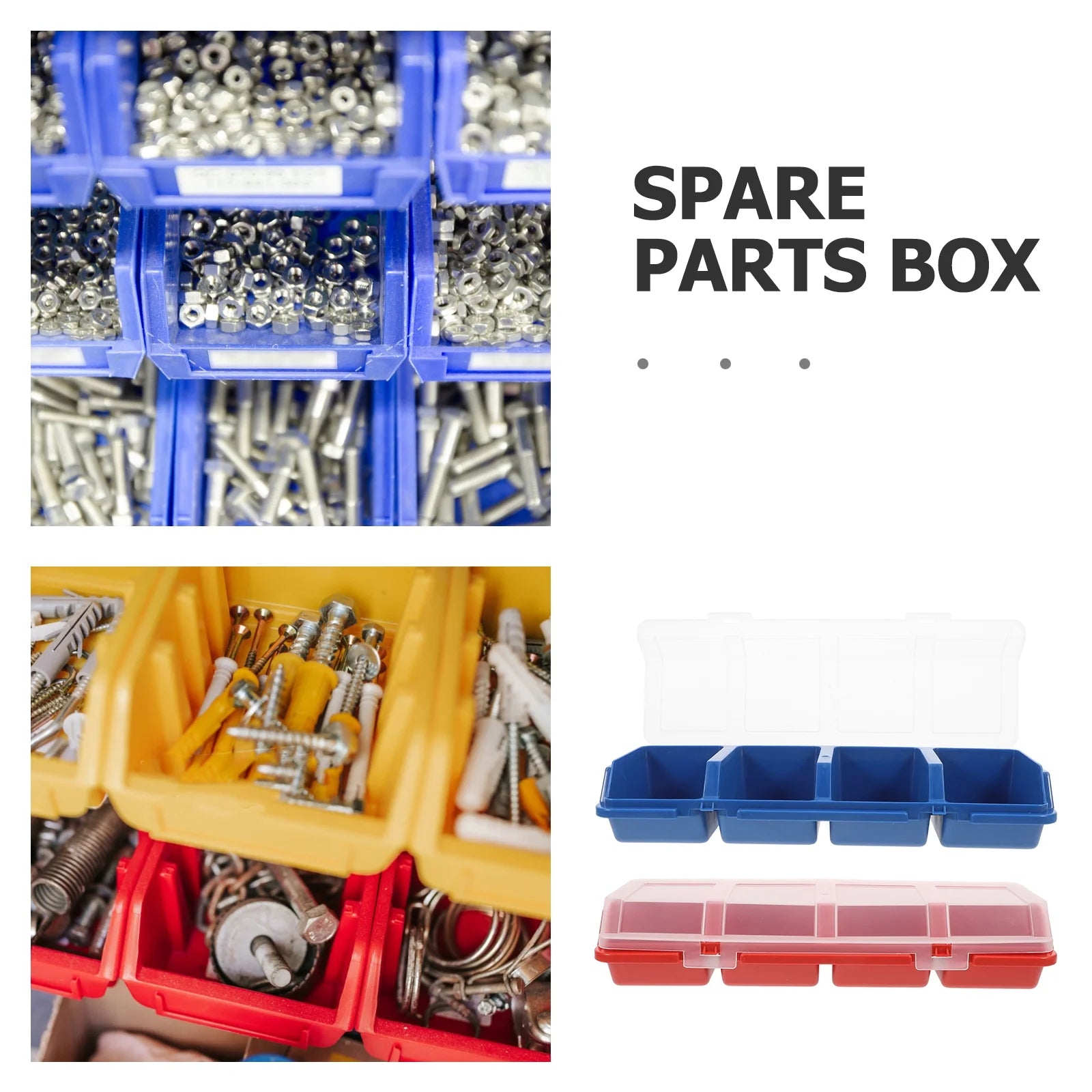 2 Pcs Screw and Nail Organizers Storage Parts Box – Convenient Multi-Piece Set for Simple Storage and Daily Tasks