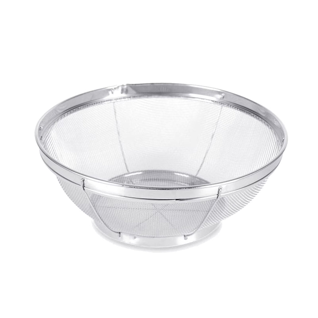 Stainless Steel Rice Washing Bowl Fine Mesh Strainer Large Colander for Fruits and Vegetables – Durable Stainless Steel Construction for Simple Storage and Daily Tasks