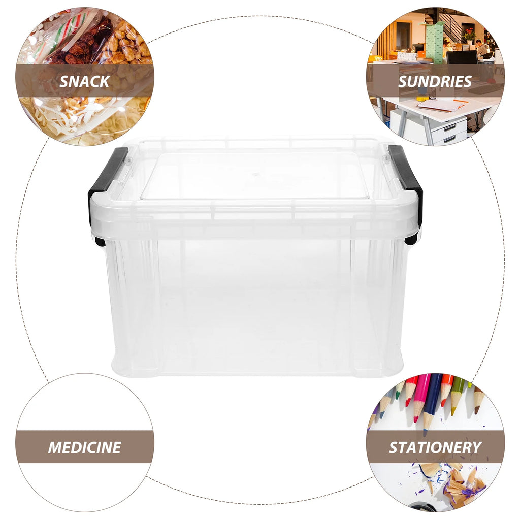 Transparent Dust-proof and Moisture-proof Household Storage Box with Lid Makeup – Secure Lid Design for Simple Storage and Daily Tasks