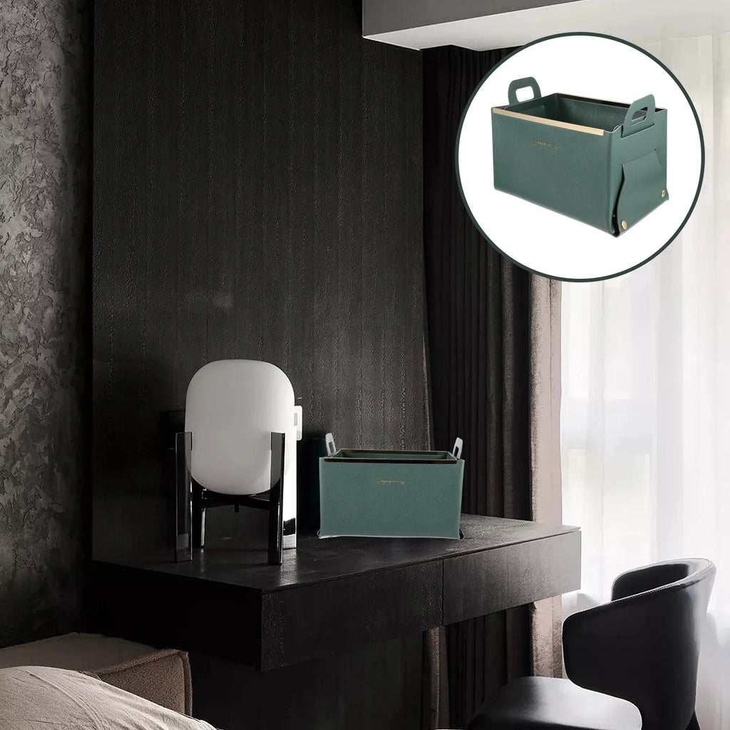 Storage Basket Cube Leather Lightweight Box Home Use Organizer – Practical Home Organization for Simple Storage and Daily Tasks