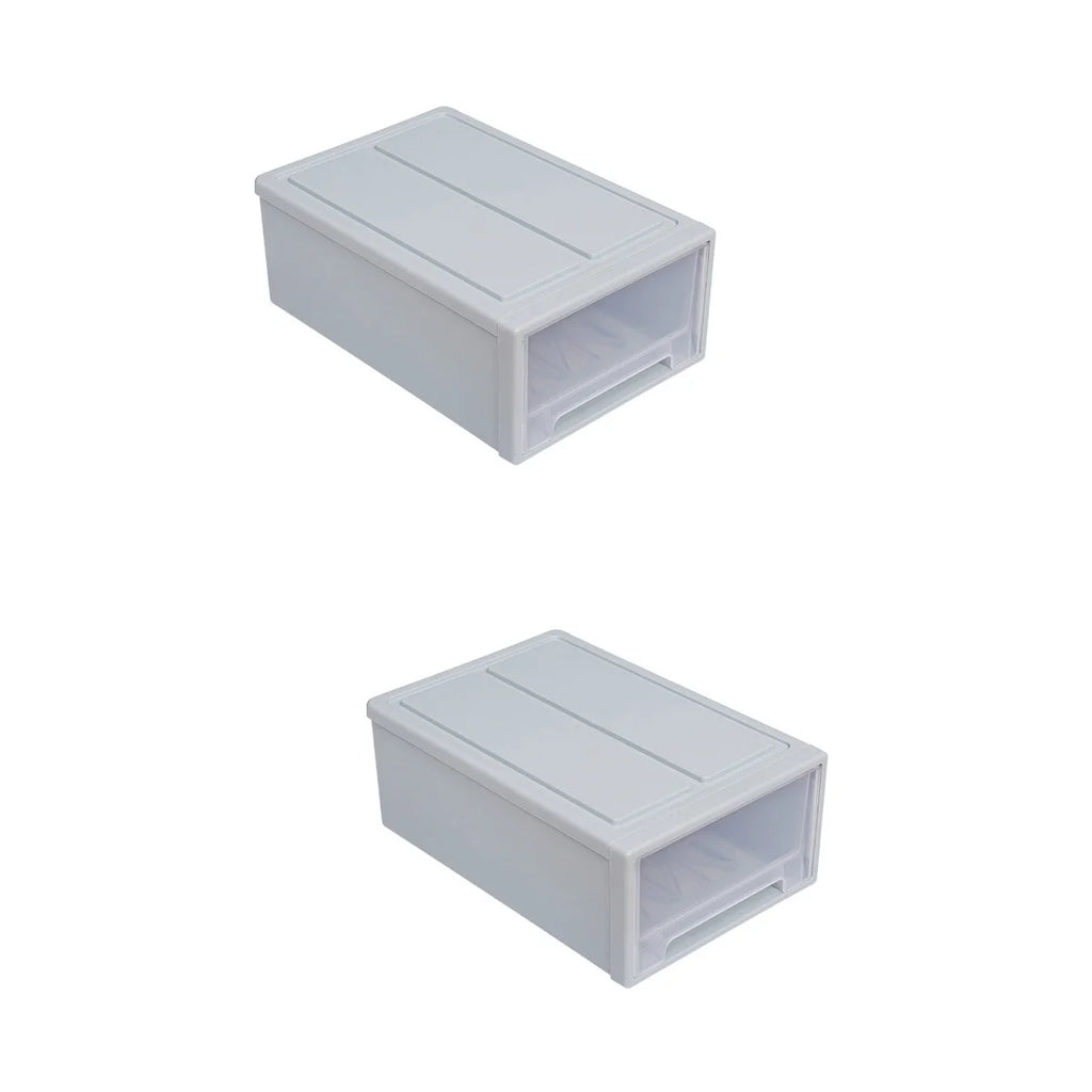 2pcs Drawer Clothes Storage Box- Out Drawer Container for Organizing Mens and Shoes Sandals Wedges Flats Heels and Accessories Blue – Practical Home Organization for Simple Storage and Daily Tasks
