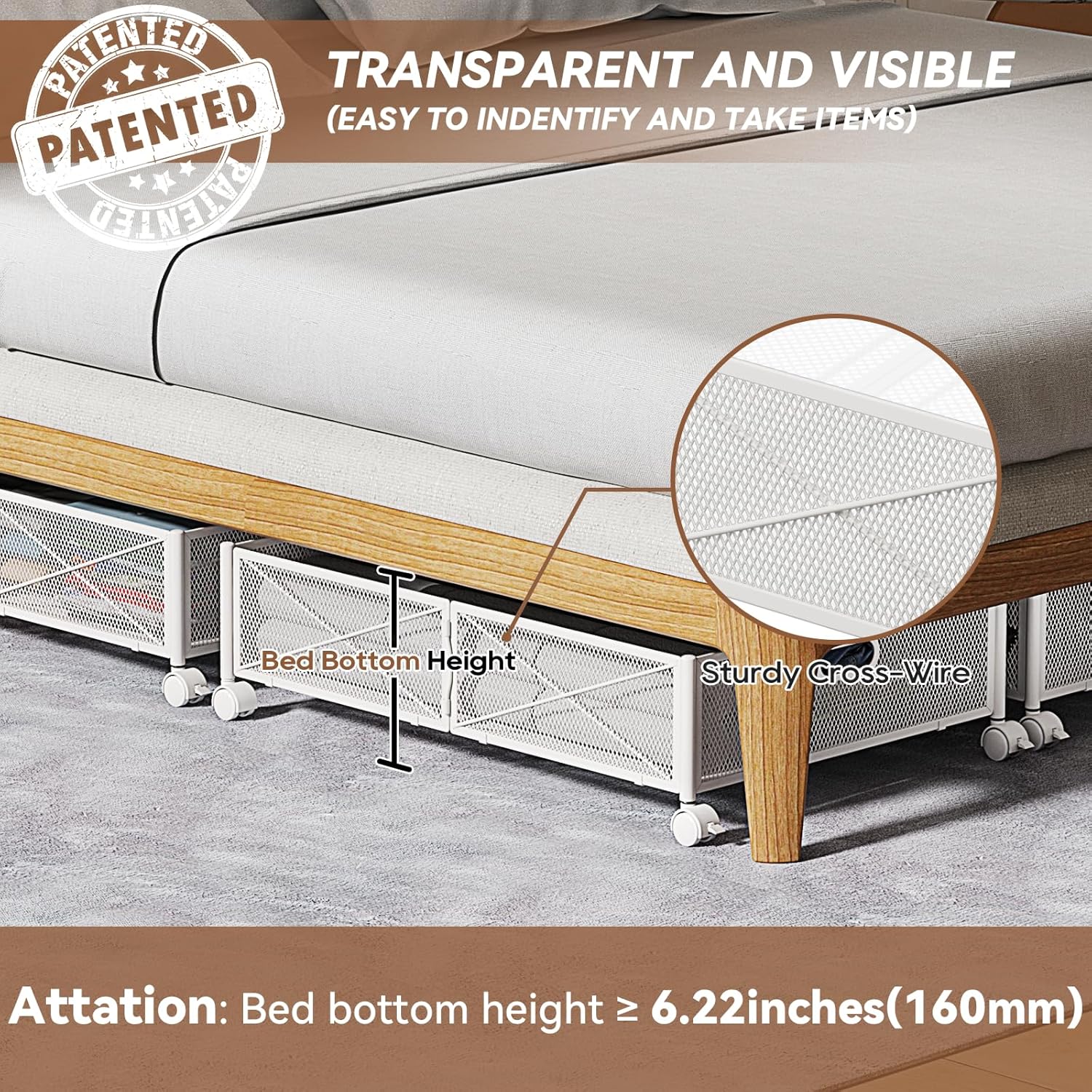 Under Bed Storage Containers with Wheels Under Bed Shoe Storage Organizer Drawer Tool-free Assembly Metal Storage Containers for Bedroom Clothes Shoes Blankets -2PCK – Everyday Household Format for Simple Storage and Daily Tasks