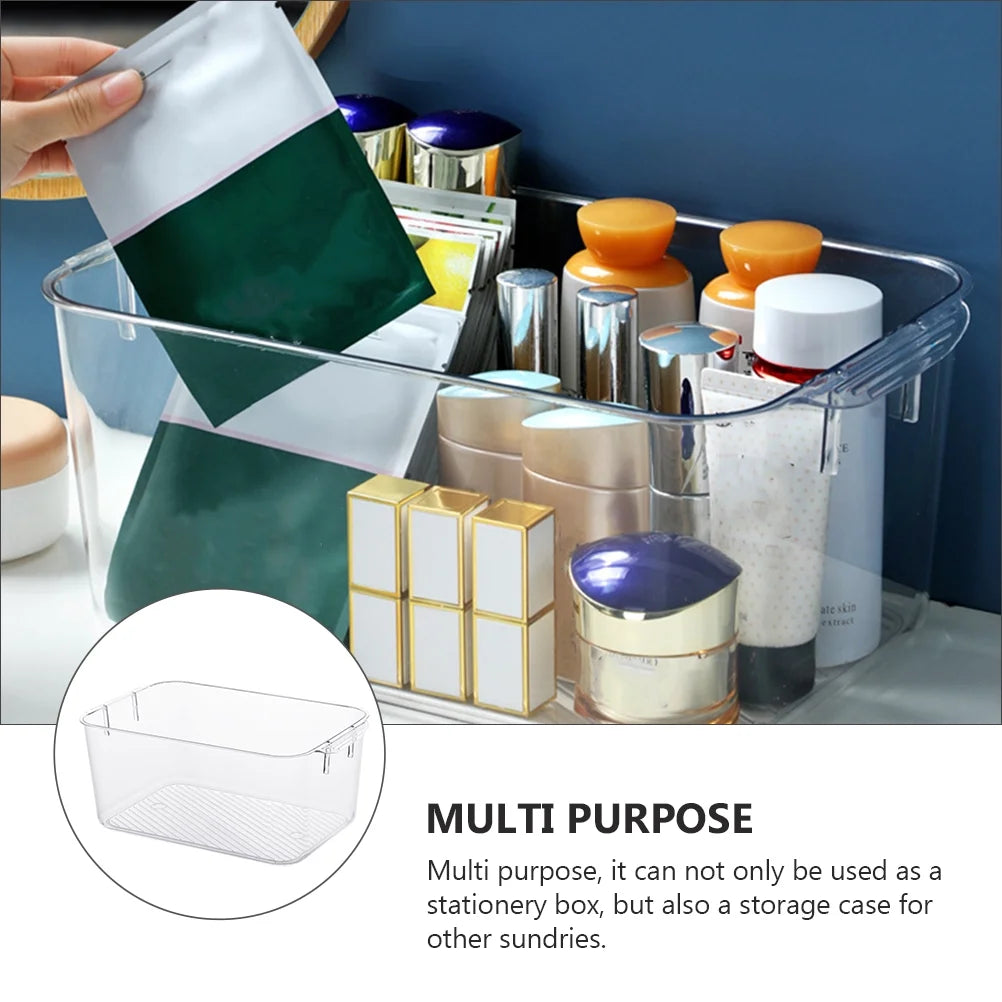 Clear Organizer Drawers Storage Bins Cosmetic Box Sundries Container – Clear-View Organization for Simple Storage and Daily Tasks