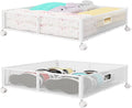 Under Bed Storage Containers with Wheels - Shoe Storage Organizer Drawer Tool-free Assembly Metal Underbed Storage Containers for Bedroom Clothes Shoes Blankets - 2Pack – Everyday Household Format for Simple Storage and Daily Tasks