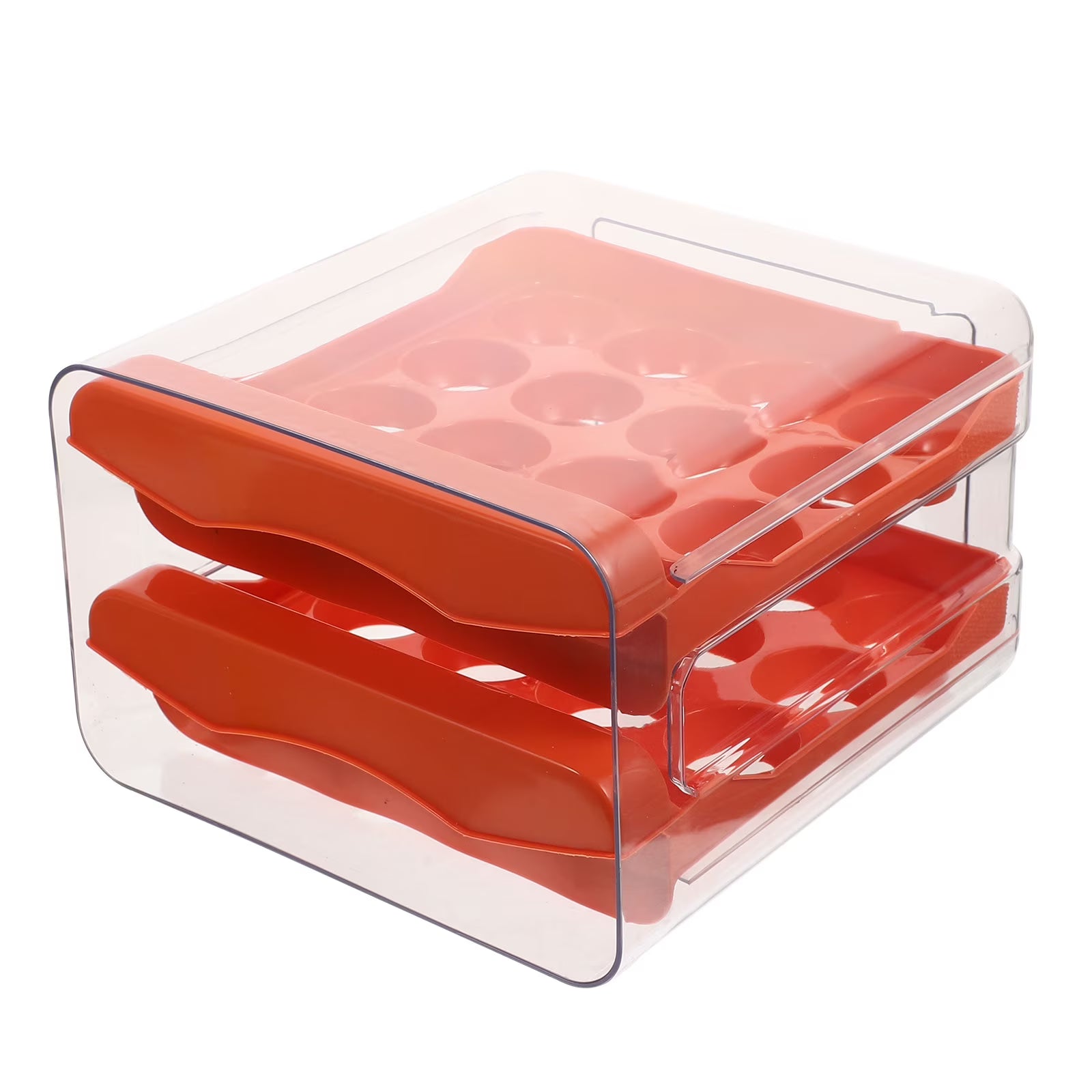 Holder Decor Egg Storage Box Egg Storage Shelf 21.5x22.5x14cm Orange – Practical Home Organization for Simple Storage and Daily Tasks