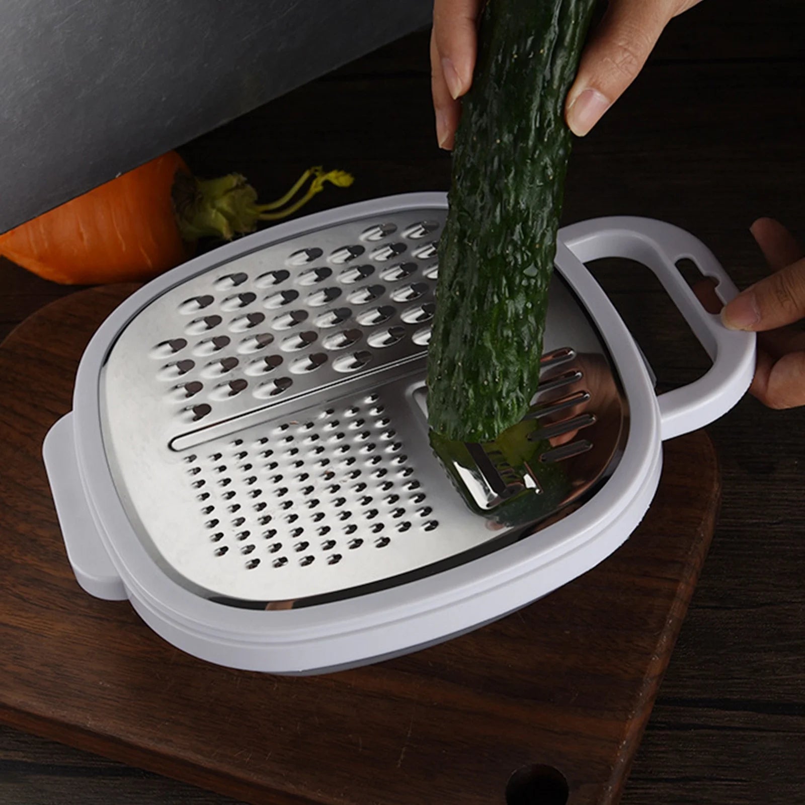 Grater Well-crafted Handheld Cheese Grater - Cheese Grater With Soft Handle - Grater For Kitchen Spices Ginger - Stainless Steel Cheese Shredder - Lemon Zester To Kitchen Gadgets Clearance – Convenient Carry Handles for Simple Storage and Daily Tasks