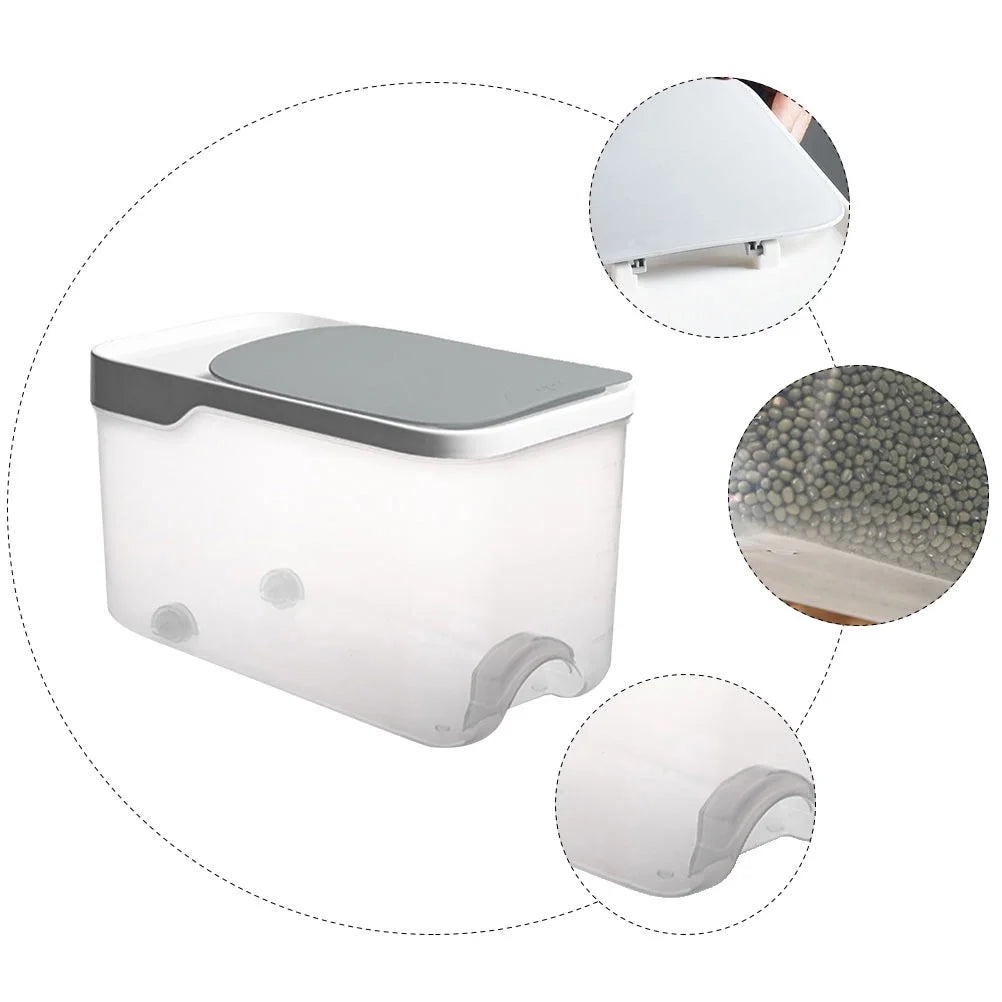 20 Catties Rice Storage Box Jar Cereal Container Dispenser Office Grey – Practical Home Organization for Simple Storage and Daily Tasks