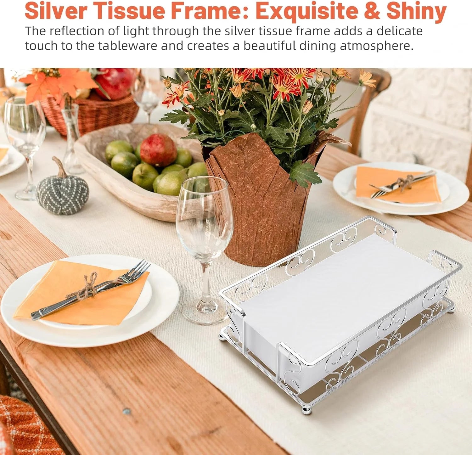 Napkin Holder & Guest Towel Tray - Stainless Steel Disposable Paper Towel Dispenser for Bathroom Table Kitchen Countertop Dinner Table Vanity – Durable Stainless Steel Construction for Simple Storage and Daily Tasks