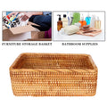 Wicker Basket with Lid Storage Boxes Lids Practical Home Child – Secure Lid Design for Simple Storage and Daily Tasks