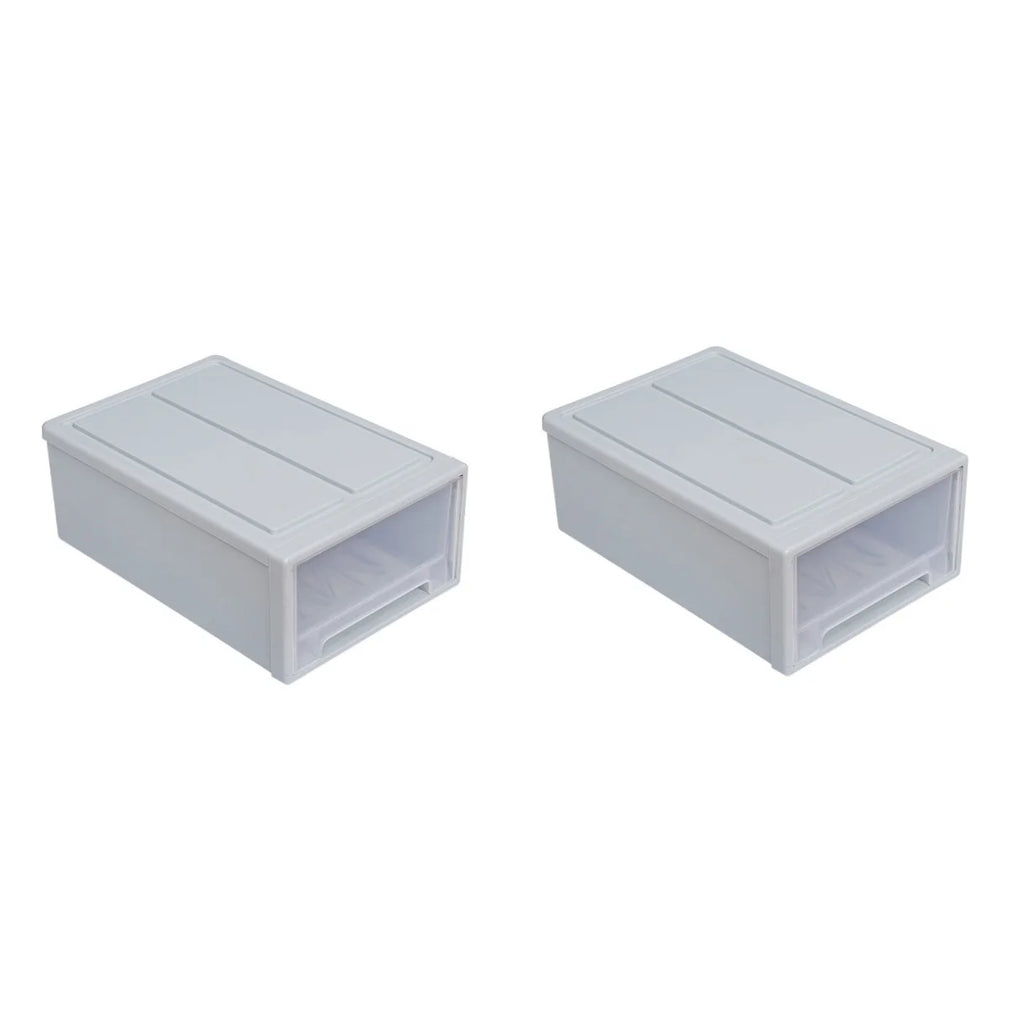 2pcs Drawer Clothes Storage Box- Out Drawer Container for Organizing Mens and Shoes Sandals Wedges Flats Heels and Accessories Blue – Practical Home Organization for Simple Storage and Daily Tasks