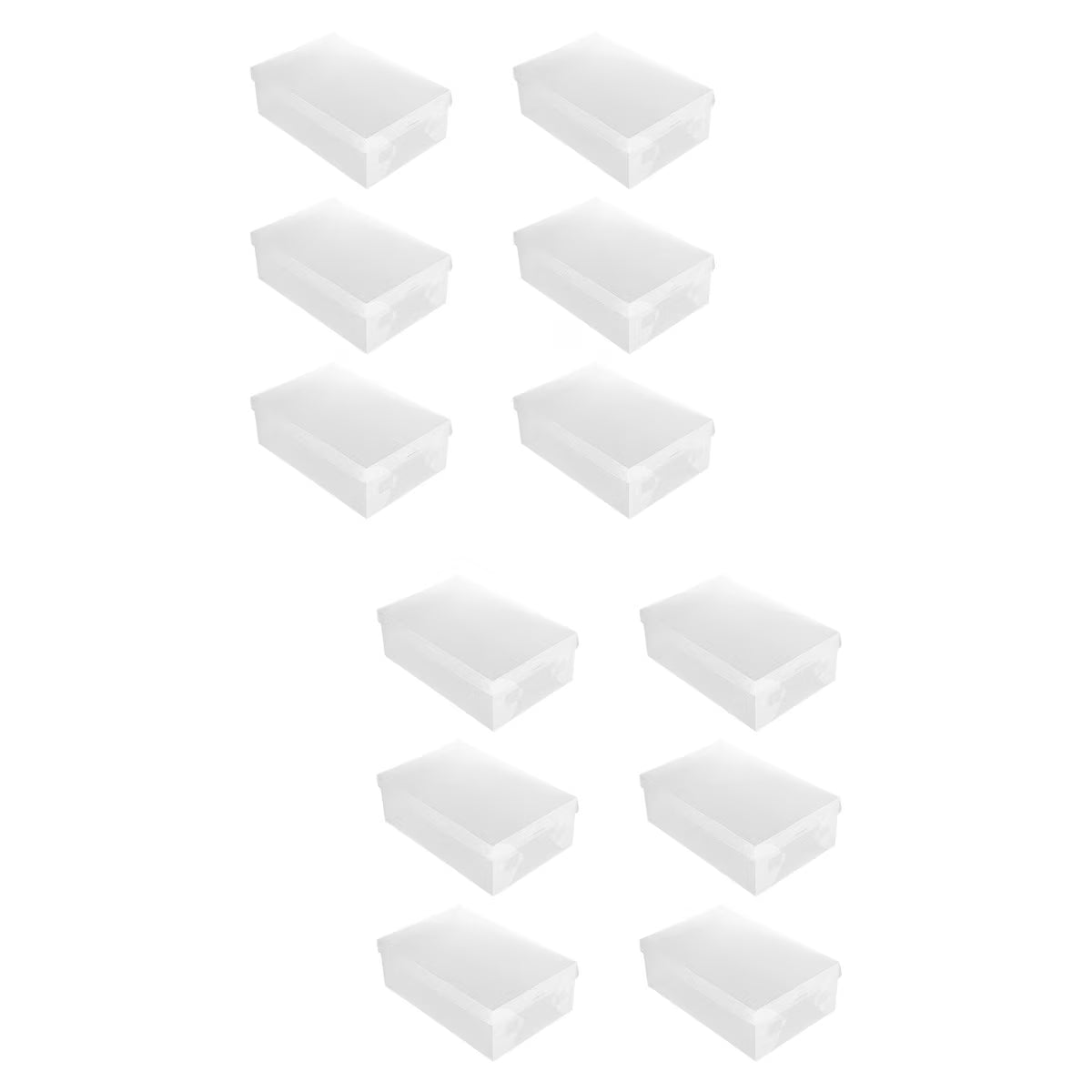 12 PCS Shoes Boxes Transparent Shoes Cases Plastic Storage Box Shoes Container for Home Shop 28x18x10cm – Clear-View Organization for Simple Storage and Daily Tasks