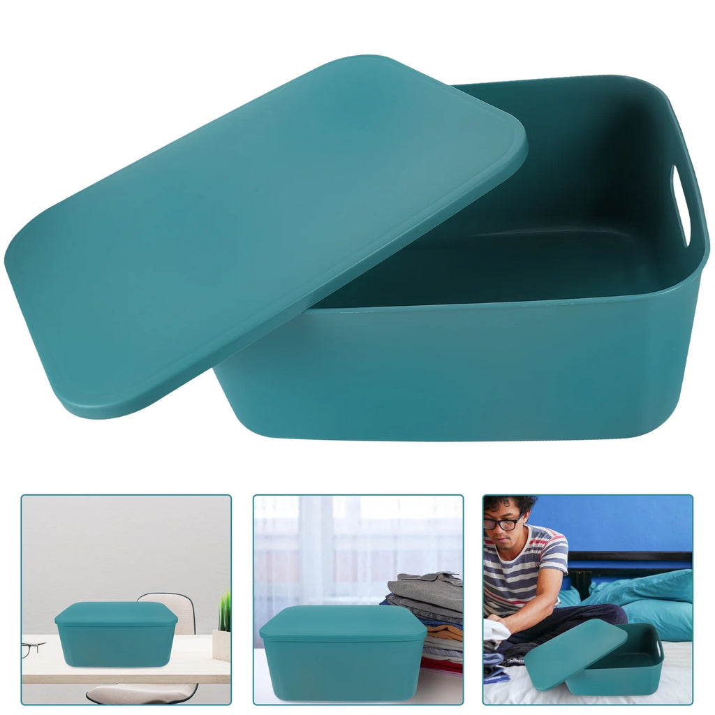 Extra Large with Lid Easy to Hold Storage Bin Office Box – Secure Lid Design for Simple Storage and Daily Tasks
