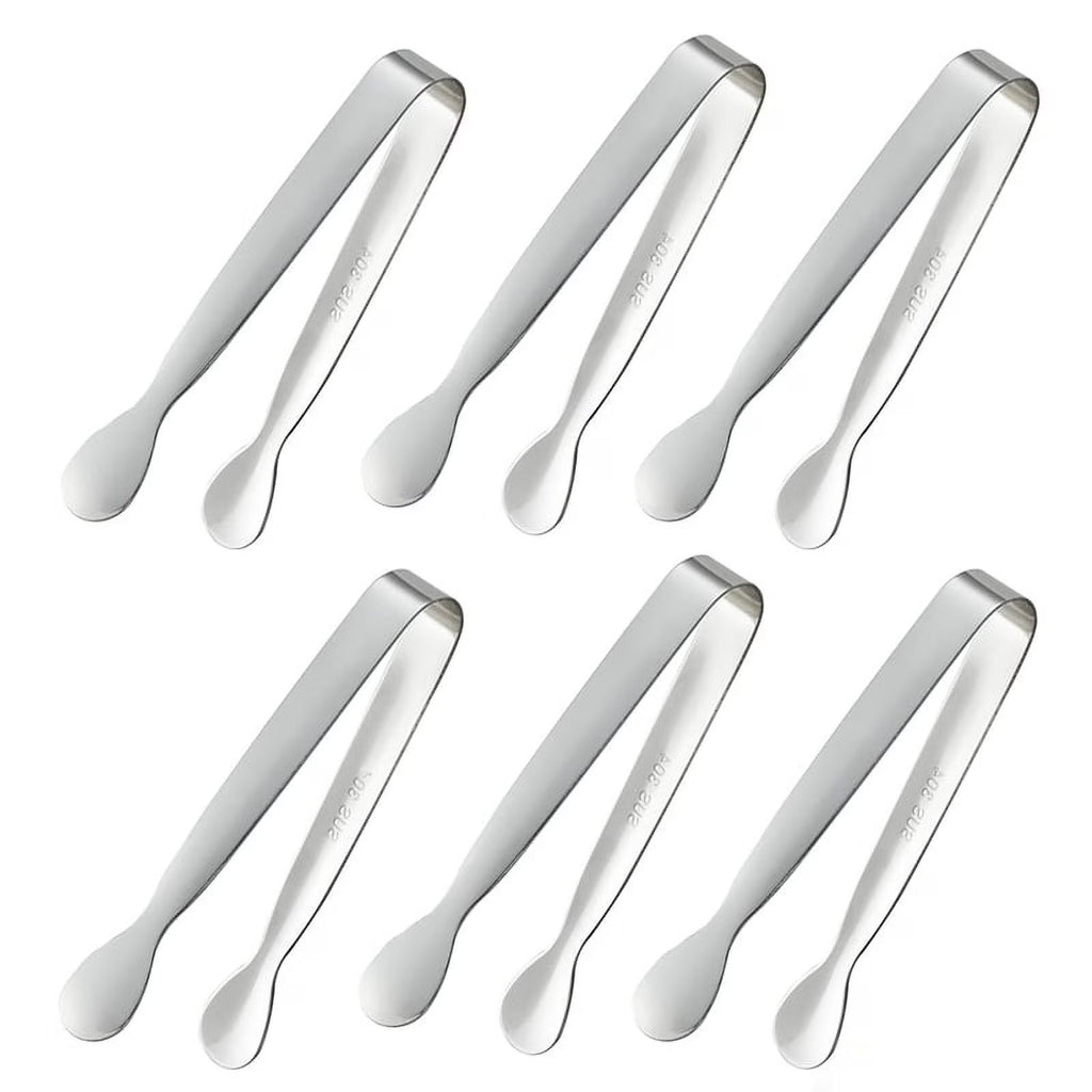 6PCS Mini Small Tiny Tongs 4.25Inch Stainless Steel Small Tongs for Serving Food Kitchen 304stainless Steel – Durable Stainless Steel Construction for Simple Storage and Daily Tasks