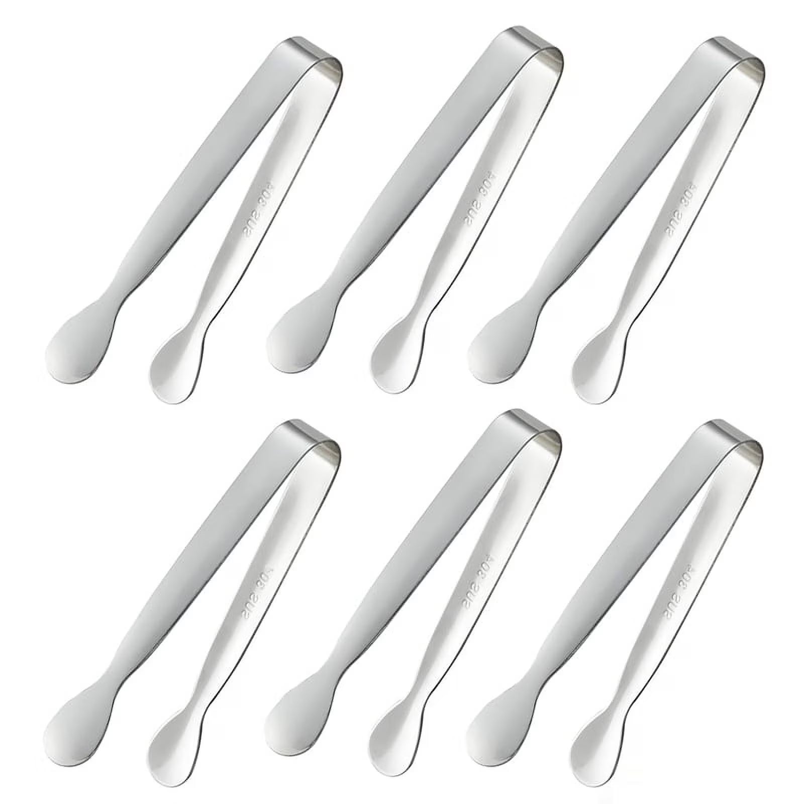 6PCS Mini Small Tiny Tongs 4.25Inch Stainless Steel Small Tongs for Serving Food Kitchen 304stainless Steel – Durable Stainless Steel Construction for Simple Storage and Daily Tasks