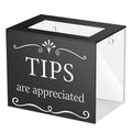 Tip Jars for Money Acrylic Cash Box Donation Bucket 6x4x5 Inch Storage Container Suggestion Raffle – Practical Home Organization for Simple Storage and Daily Tasks