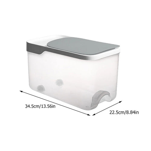 20 Catties Rice Storage Box Jar Cereal Container Dispenser Office Grey – Practical Home Organization for Simple Storage and Daily Tasks
