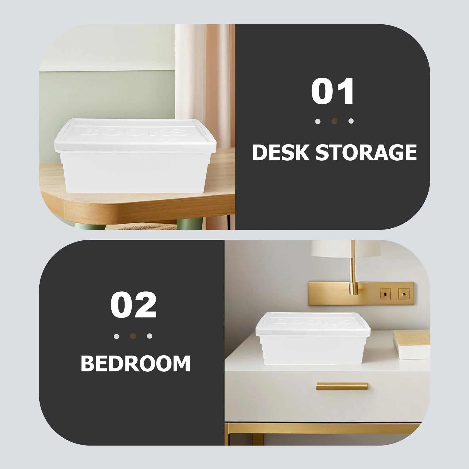 Book Storage Box Office Travel 39.50X20.50X14.00CM White – Practical Home Organization for Simple Storage and Daily Tasks