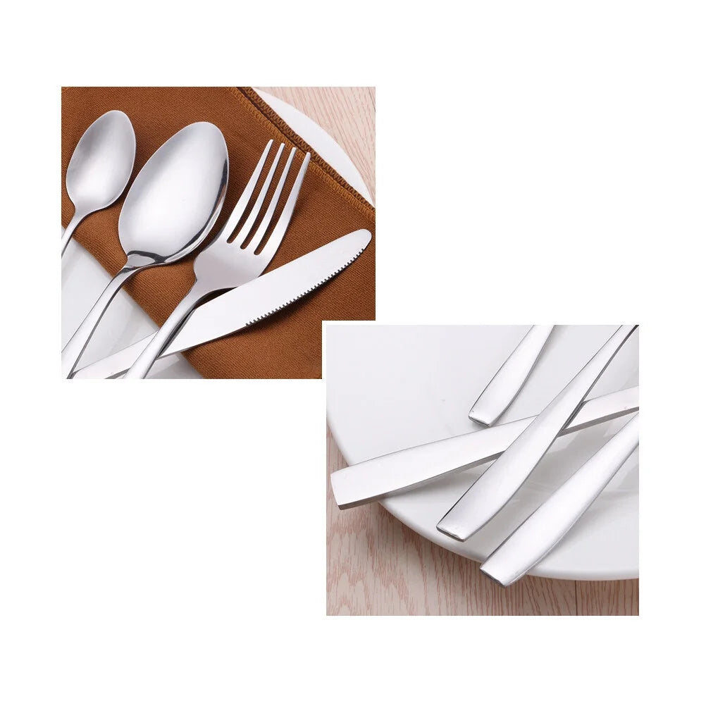 unbranded24 Pcs Stainless Flatware Steel Dish Drying Rack Countertop Cutlery Holder – Convenient Multi-Piece Set for Simple Storage and Daily Tasks