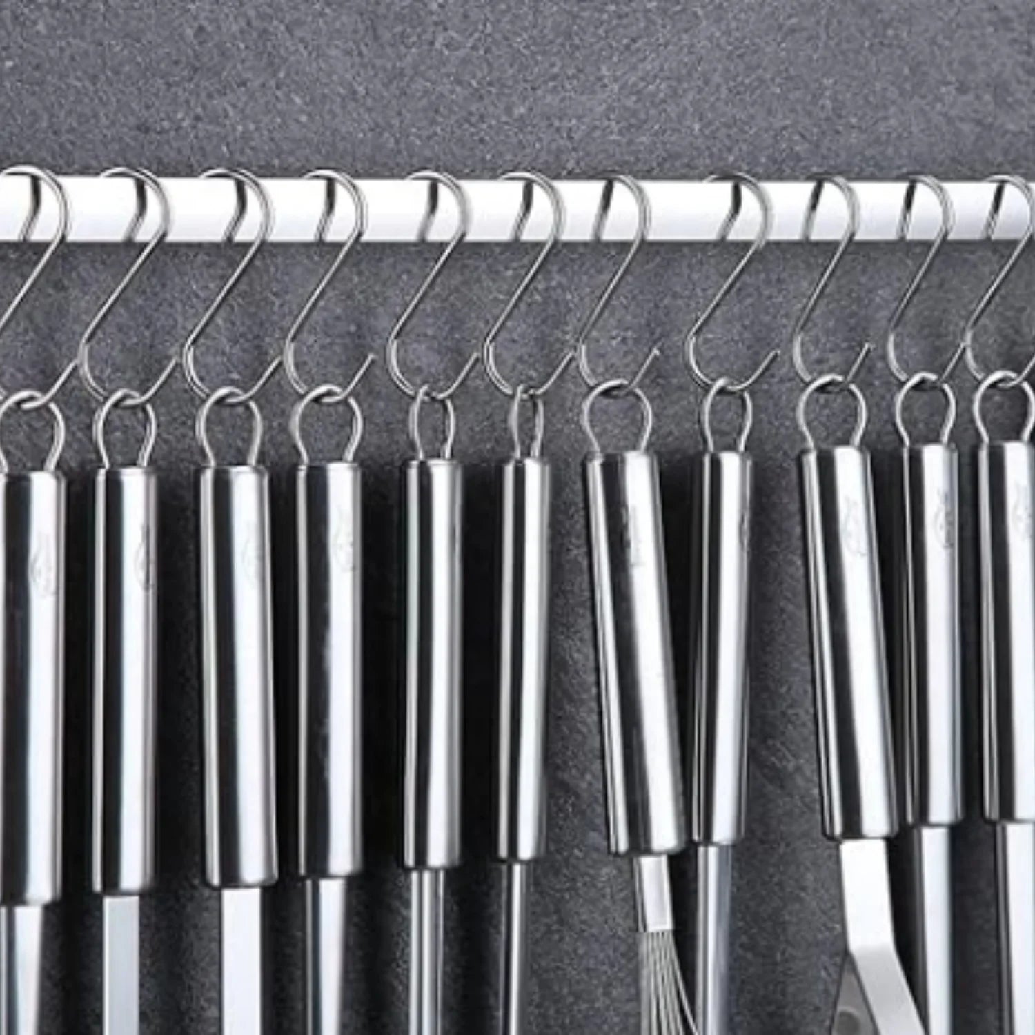 Kitchen Utensils Set 38 Pieces Stainless Steel Cooking Utensils Set Kitchen Gadgets Cookware Kitchen Tool Set with Utensil Holder Rack And Hooks For Hanging Dishwasher Suitable – Space-Saving Hanging Design for Simple Storage and Daily Tasks