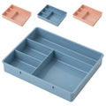 4 Pcs Office Storage Bins Drawers Four Grid Box Four-grid Compartment Case – Compartmented Organization for Simple Storage and Daily Tasks