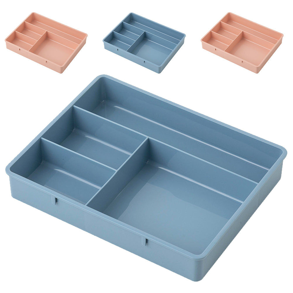 4 Pcs Office Storage Bins Drawers Four Grid Box Four-grid Compartment Case – Compartmented Organization for Simple Storage and Daily Tasks
