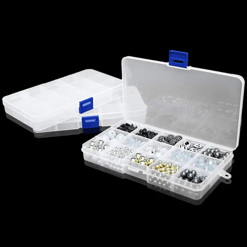 [Clear Jewelry Box] 6pcs Clear Jewelry Box | Plastic Bead Storage Craft Container Earrings Organizer – Clear-View Organization for Simple Storage and Daily Tasks