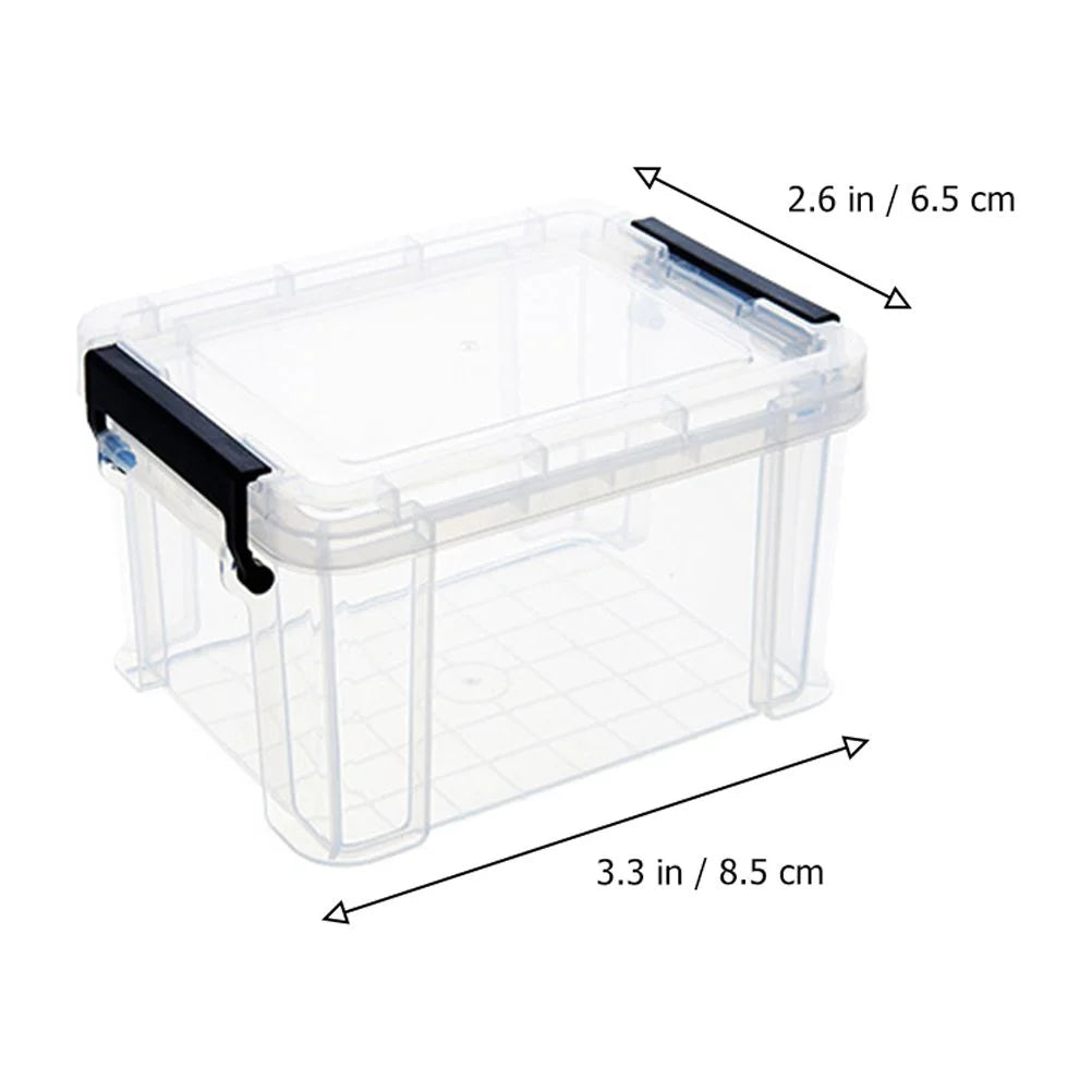 4Pcs Multi-functional Toy Storage Box Plastic Sundries Organizer with Lid Handles 8.5x6.5x5.0cm – Secure Lid Design for Simple Storage and Daily Tasks