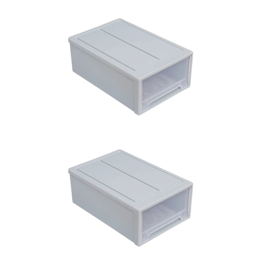 2pcs Drawer Clothes Storage Box- Out Drawer Container for Organizing Mens and Shoes Sandals Wedges Flats Heels and Accessories Blue – Practical Home Organization for Simple Storage and Daily Tasks