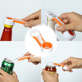 Hiroekza Jar Opener 4-in-1 Grip Bottle Opener Jar Opener - Easily Opens Twists Caps Bottle Caps Canning Lids And Can Tabs Kitchen Gadgets Clearance – Convenient Drink Preparation for Simple Storage and Daily Tasks