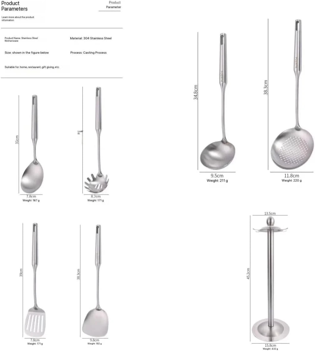 Well-crafted 7-Piece Gold Kitchen Utensil Set with Stand Stainless Steel Cooking Tools- Dishwasher Suitable Ladle Spoon Spatula Pasta Fork Luxury Brass Kitchen Accessories for Home – Durable Stainless Steel Construction for Simple Storage and Daily Tasks
