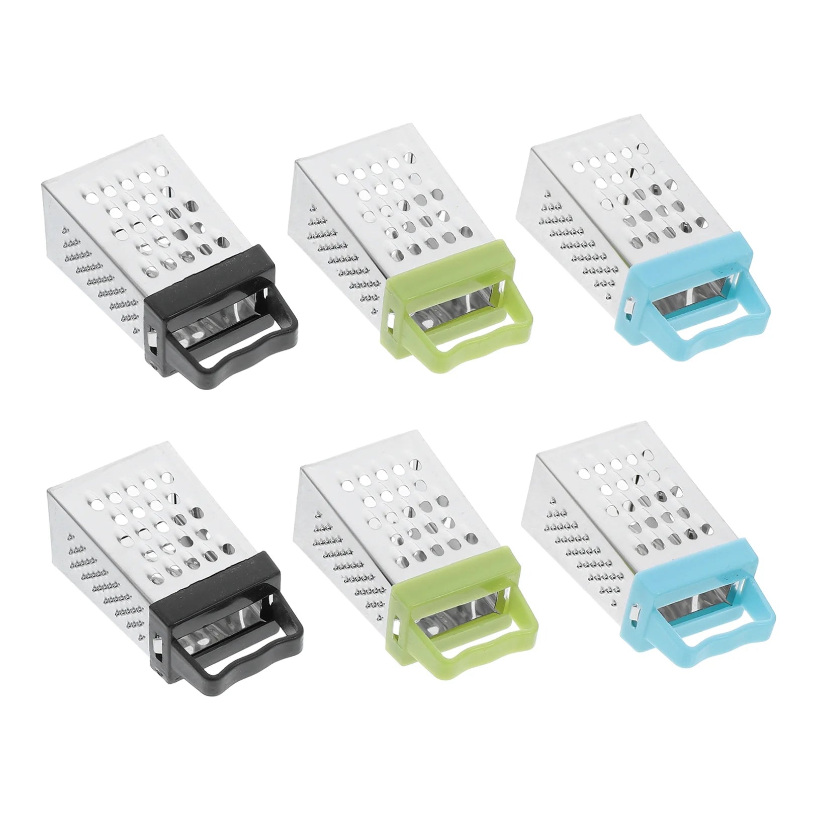 unbranded 6pcs Mini Cheese Grater Stainless Steel Small Box Grater Vegetables Shredder Handheld Kitchen Tool for Slicing Cheese Ginger Potatoes – Durable Stainless Steel Construction for Simple Storage and Daily Tasks
