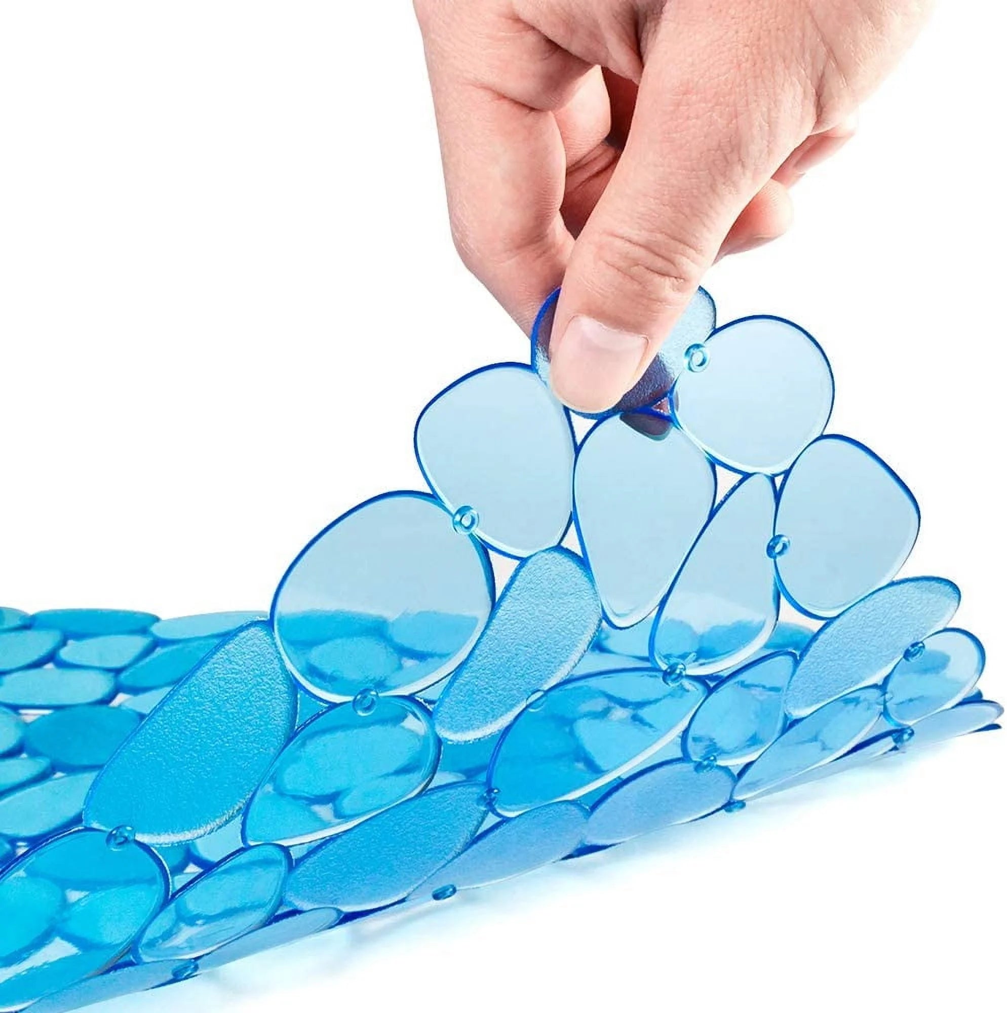 Bligli Pebble Sink Mat 2-Pack - PVC Kitchen Protector for Stainless Steel/Ceramic Dish Drying Mat for Dishes 15.7" x 11.8" Blue – Durable Stainless Steel Construction for Simple Storage and Daily Tasks
