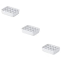 3pcs Underwear Storage Box Plastic Storage Basket Stackable Storage Container with 15-Compartment Divider for Bra Panties Socks(White) – Everyday Household Format for Simple Storage and Daily Tasks