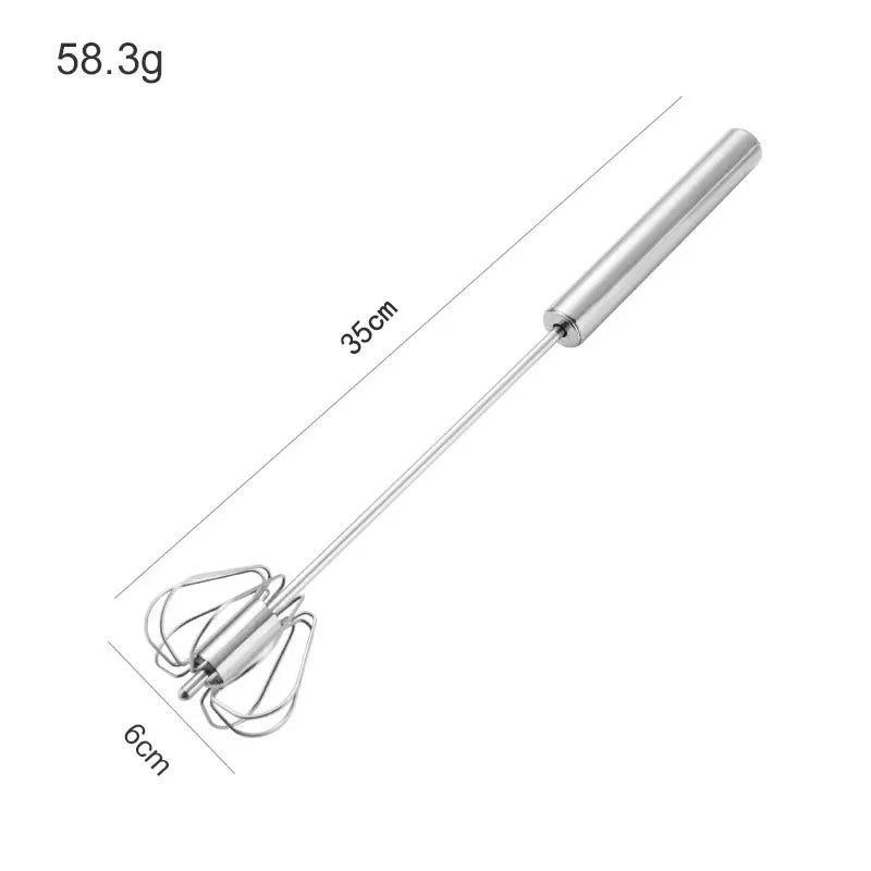 Egg Whisk,2 Pack Stainless Steel Home Kitchen Tool Hand Easy Whisk Egg Beater Manual Mixer Blender for Whisking Beating & Stirring. – Durable Stainless Steel Construction for Simple Storage and Daily Tasks