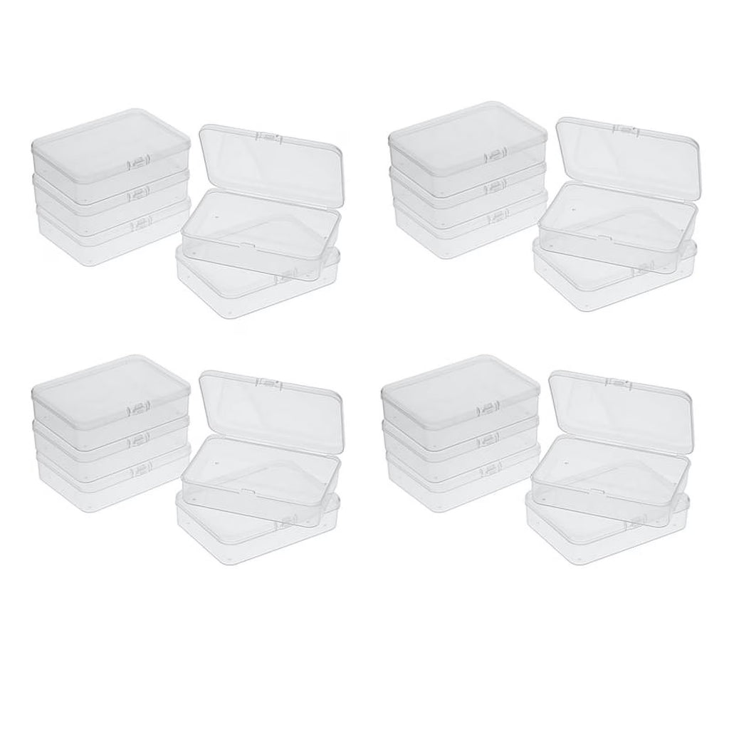 20Pcs Mini Plastic Storage Containers Box with Lid for Collecting Small Items Beads Jewelry Cards Crafts – Secure Lid Design for Simple Storage and Daily Tasks