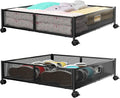 Under Bed Storage Containers with Wheels - Shoe Storage Organizer Drawer Tool-free Assembly Metal Underbed Storage for Bedroom Clothes Shoes Blankets - 2Pack – Everyday Household Format for Simple Storage and Daily Tasks