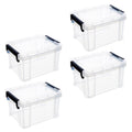 4Pcs Multi-functional Toy Storage Box Plastic Sundries Organizer with Lid Handles 8.5x6.5x5.0cm – Secure Lid Design for Simple Storage and Daily Tasks