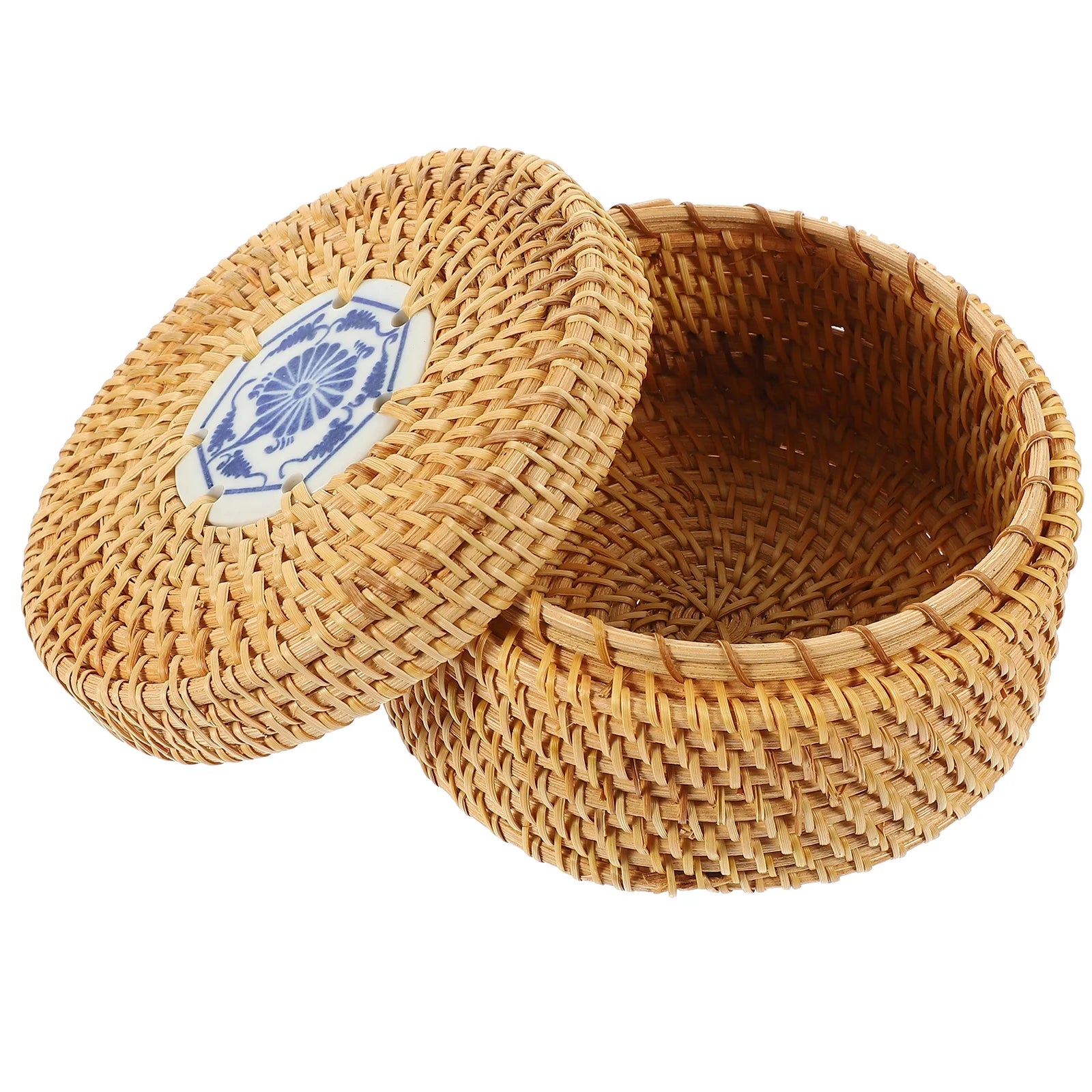 Toy Rattan Nut Box Household Storage Container 14X14X8CM – Practical Home Organization for Simple Storage and Daily Tasks