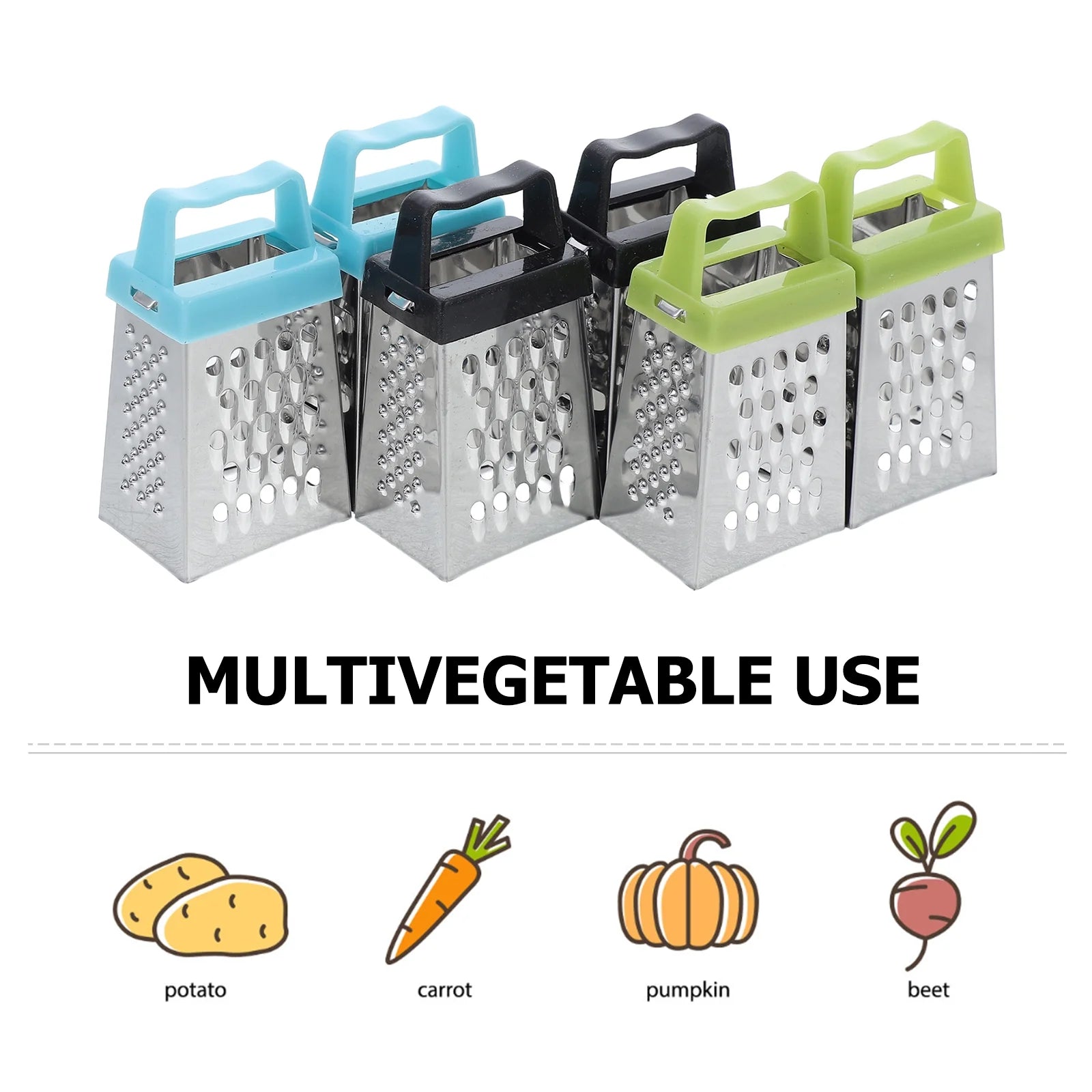 unbranded 6pcs Mini Cheese Grater Stainless Steel Small Box Grater Vegetables Shredder Handheld Kitchen Tool for Slicing Cheese Ginger Potatoes – Durable Stainless Steel Construction for Simple Storage and Daily Tasks