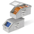 2 Pcs Stackable Hat Storage for Baseball Caps Holds up to 24 Caps Hat Organizer for Closet Sturdy Snapback Boxes for Men with Cardboard Grey – Stackable Organization for Simple Storage and Daily Tasks