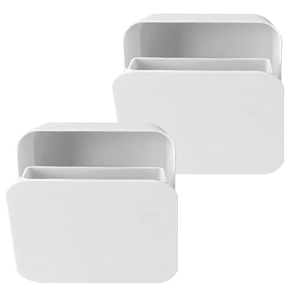 2 Pcs Wall-mounted Boxes Small Apartment Storage Box 14x5.5x14cm White – Space-Saving Hanging Design for Simple Storage and Daily Tasks