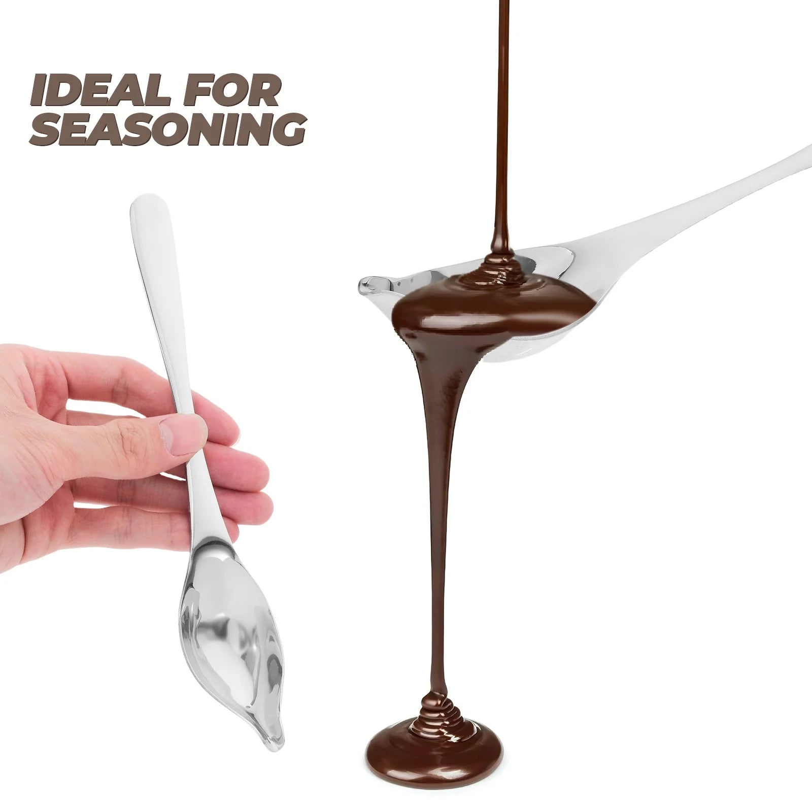 unbranded Household Spoon Stainless Steel Sauce Spoon 19.50X3.50X3.50CM Silver – Durable Stainless Steel Construction for Simple Storage and Daily Tasks